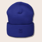 Blue Cuffed Organic Cotton Unisex(Men/Women) Beanie