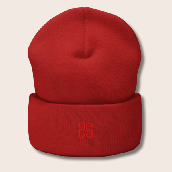 Red Cuffed Beanie - Image 3