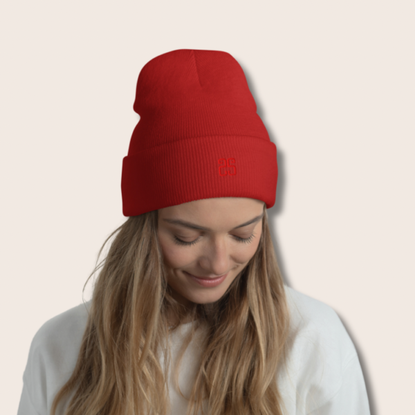 Red Cuffed Beanie - Image 2