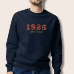 1925 West Coast Oversized Unisex(Men/Women) Blue Organic Cotton Sweatshirt