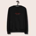 XXV West Oversized Black Unisex(Men/Women) Organic Cotton Hoodie