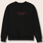 XXV West Oversized Black Unisex(Men/Women) Organic Cotton Hoodie