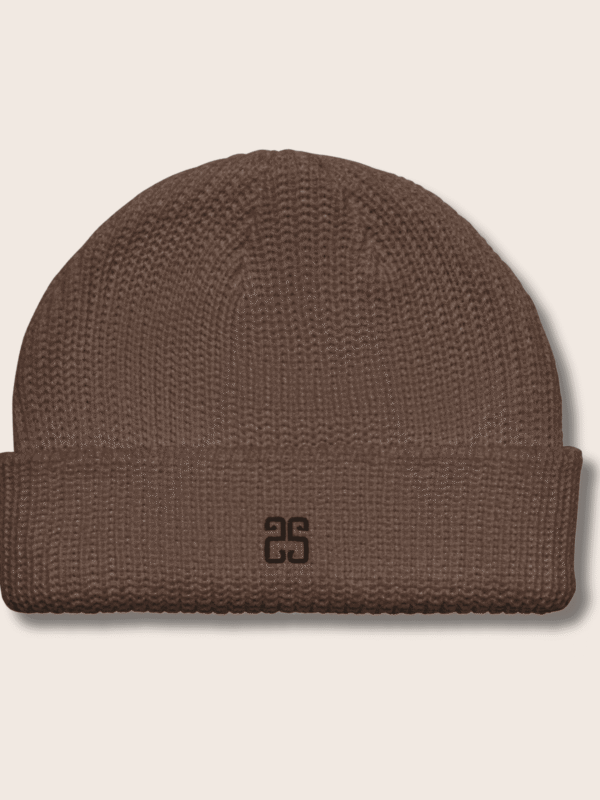 Fisherman Beanie Walnut Organic Cotton Unisex(Men/Women)