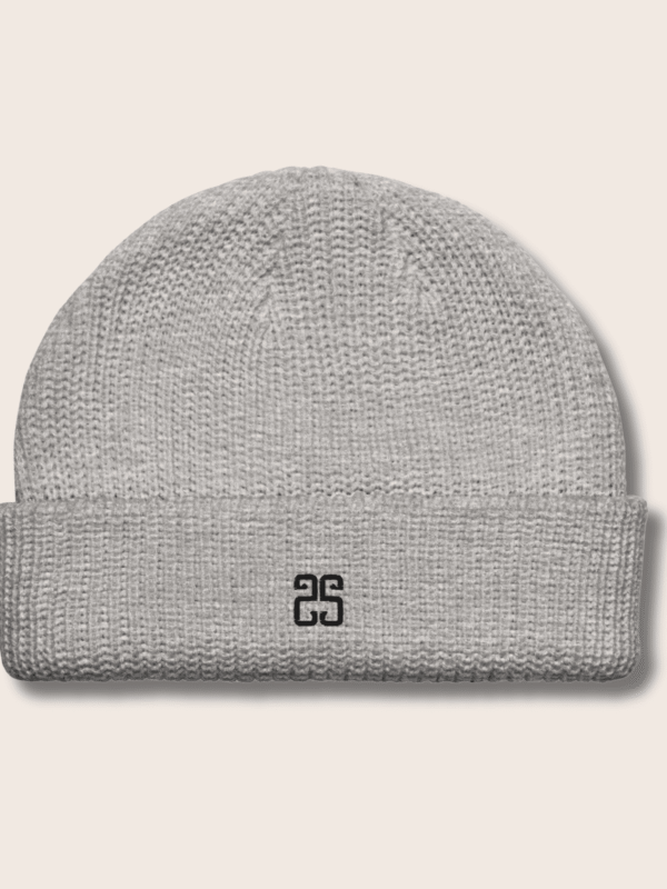 Fisherman Beanie Grey Organic Cotton Unisex(Men/Women)