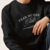 FNM - Fear No Man Oversized Unisex Black Organic Cotton Sweatshirt