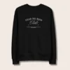 FNM - Fear No Man Oversized Unisex Black Organic Cotton Sweatshirt