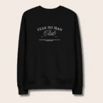 FNM - Fear No Man Oversized Unisex Black Organic Cotton Sweatshirt