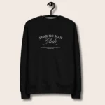FNM - Fear No Man Oversized Unisex Black Organic Cotton Sweatshirt