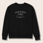 FNM - Fear No Man Oversized Unisex Black Organic Cotton Sweatshirt