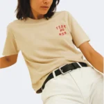 FNM - Fear No Man Sand Color Oversized Unisex(Men/Women) Organic Cotton T-Shirt