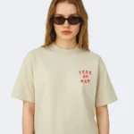 FNM - Fear No Man Sand Color Oversized Unisex(Men/Women) Organic Cotton T-Shirt