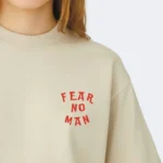 FNM - Fear No Man Sand Color Oversized Unisex(Men/Women) Organic Cotton T-Shirt