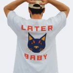 Later Baby White Color Oversized Unisex(Men/Women) Organic Cotton T-Shirt