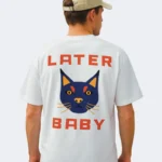 Later Baby White Color Oversized Unisex(Men/Women) Organic Cotton T-Shirt