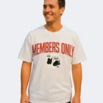 Member's Only White Color Oversized Unisex(Men/Women) Organic Cotton T-Shirt